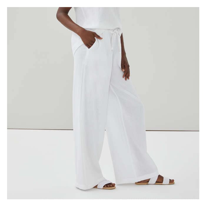 Women's Crinkle Gauze Pant - Bright White